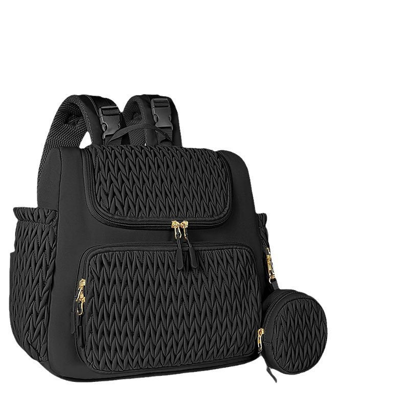 New Diaper Bag Backpack Multifunctional Quilted Diaper Bag