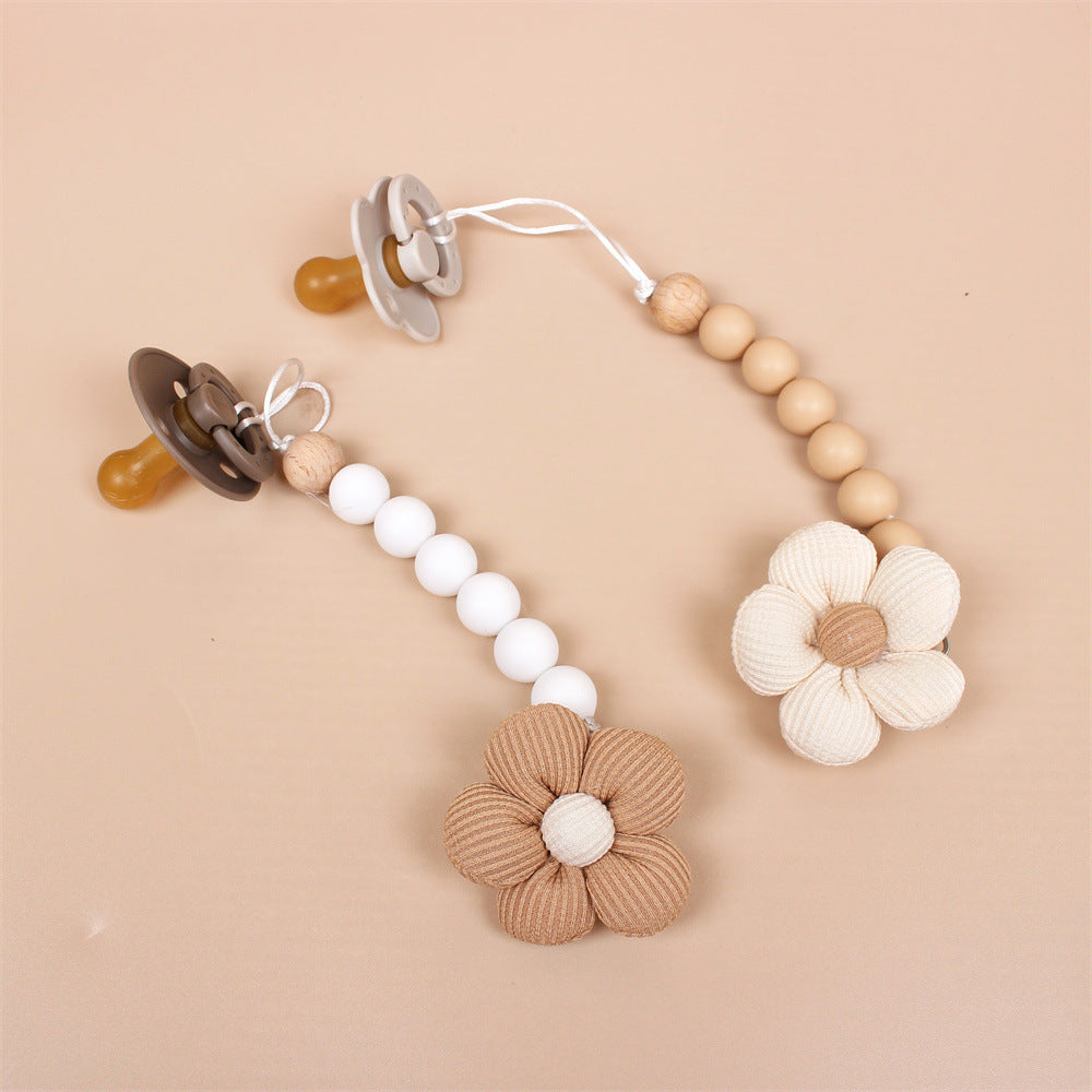 Anti-drop Baby Silicone Beads Pacifier Clip