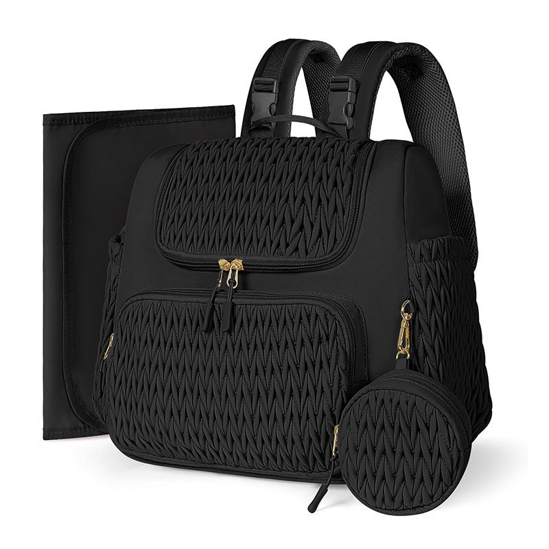 New Diaper Bag Backpack Multifunctional Quilted Diaper Bag